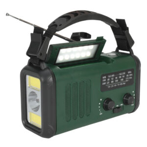 Nødradio FM Pro 10.000mAh - Håndsving - Solcelle